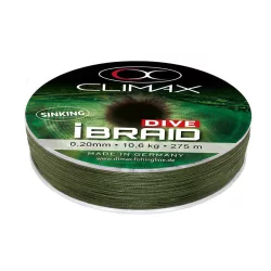 CLIMAX iBRAID DIVE SINKING OLIVE GREEN 275m 0.15mm 7.5kg