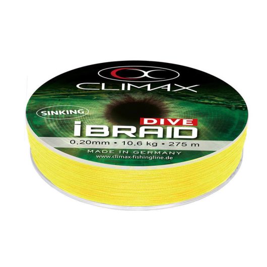 CLIMAX iBRAID DIVE SINKING FLUO YELLOW 135m 0.08mm 3.2kg