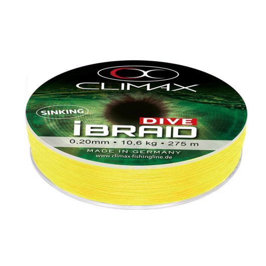 CLIMAX iBRAID DIVE SINKING FLUO YELLOW 135m 0.10mm 4.1kg