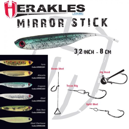 MIRROR STICK SHAD 3.2" 8.1cm GHOST CHARTREUSE