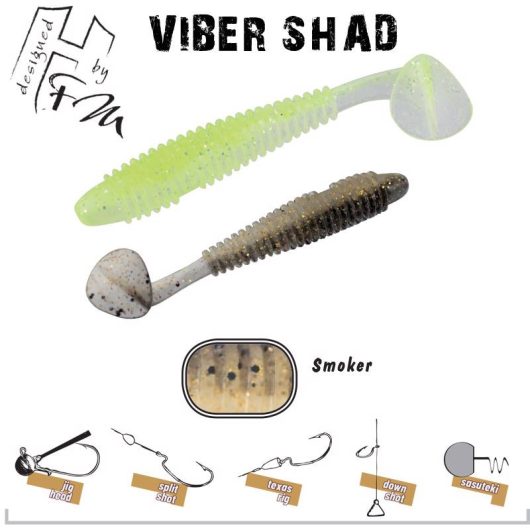 VIBER SHAD 3.8" 9.7cm SMOKER