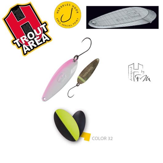 AREA SPOON VENTO LD 3.5gr Color 32 Black Chartreuse