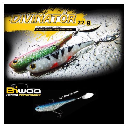 DIVINATOR JUNIOR 14cm 22gr 01 Blue Chrom