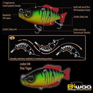 SWIMBAIT SEVEN S6" 15cm 60gr 04 Fire Tiger