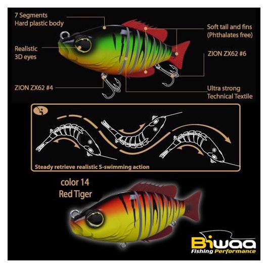 SWIMBAIT SEVEN S6" 15cm 60gr 14 Red Tiger