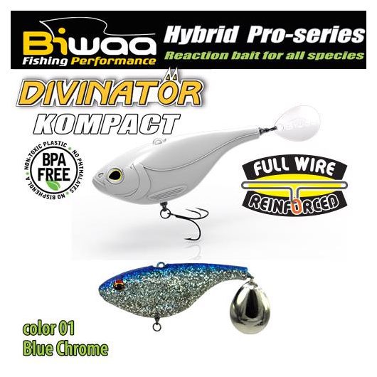 DIVINATOR KOMPACT 50 5cm 20gr 01 Blue Chrome