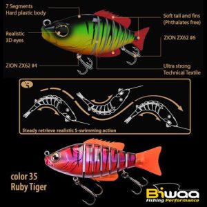 SWIMBAIT SEVEN S4" 10cm 17gr 35 Ruby Tiger