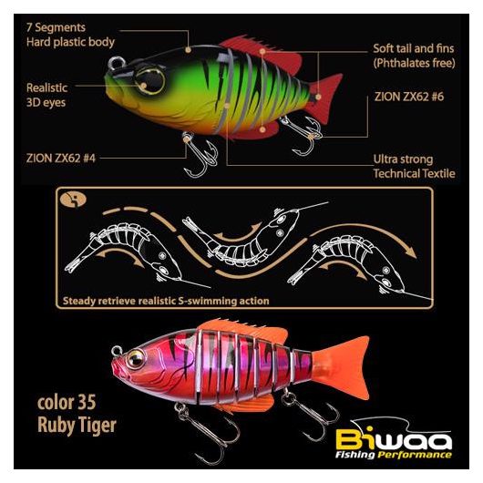 SWIMBAIT SEVEN S4" 10cm 17gr 35 Ruby Tiger