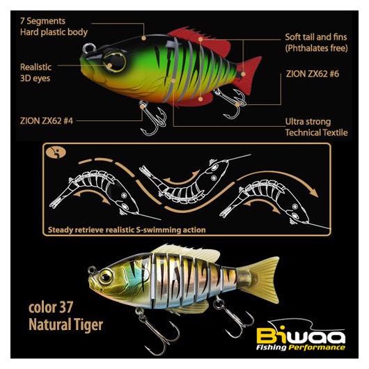 SWIMBAIT SEVEN S5" 13cm 34gr 37 Natural Tiger