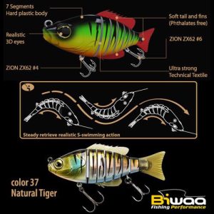 SWIMBAIT SEVEN S6" 15cm 60gr 37 Natural Tiger