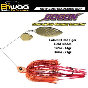 SPINNERBAIT DOGON 3/4oz 21gr 03 Red Tiger-Gold Blades