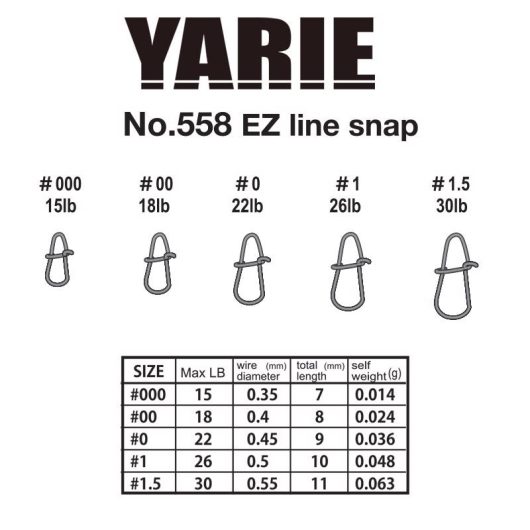 KAPOCS YARIE 558 EZ LINE SNAP 15LB 000