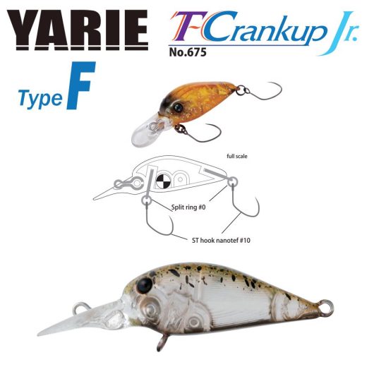 YARIE T-CRANKUP JR 675 TYPE F 2.8mm 1.8gr C10 Kyoushyu Chart