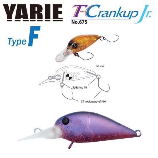 YARIE T-CRANKUP JR 675 TYPE F 2.8mm 1.8gr C8 Tomo Blue