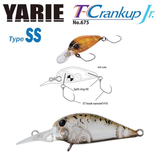 YARIE T-CRANKUP JR 675 TYPE SS 2.8mm 2.1gr C10 Kyoushyu Chart