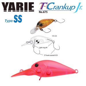 YARIE T-CRANKUP JR 675 TYPE SS 2.8mm 2.1gr C18 Clear Pink