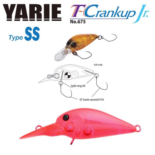 YARIE T-CRANKUP JR 675 TYPE SS 2.8mm 2.1gr C18 Clear Pink