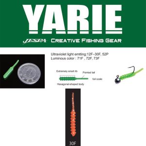 YARIE AMIBAITS 691 0.9 2.3cm 30F Orange/Silver Glitter