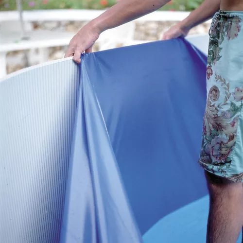 Gre medence pótfólia 0,4 mm kék kör D:240 cm akasztóprofilos 120 cm magas