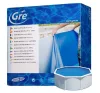 Gre medence pótfólia 0,4 mm kék kör D:350 cm akasztóprofilos 132 cm magas