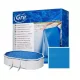 Gre medence pótfólia 0,4 mm kék ovális 610 x 375 cm akasztóprofilos 132 cm magas