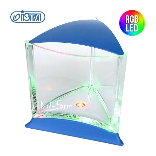Mini akvárium színváltó LED világítással - kék