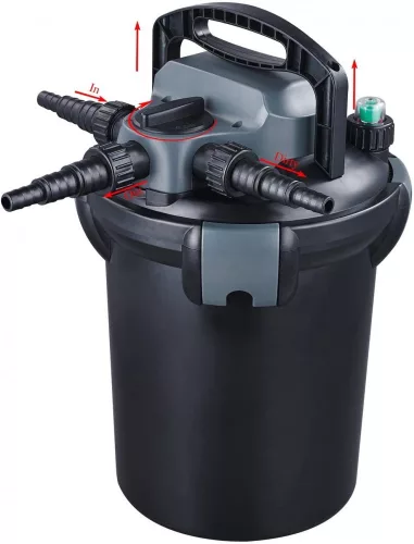 Jebao CBF-4000 9W UVC/XTP 3500 szivattyú szűrő szett 10m tömlővel