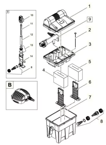 Oase Biosmart set 7000 kerti tó szűrő szett