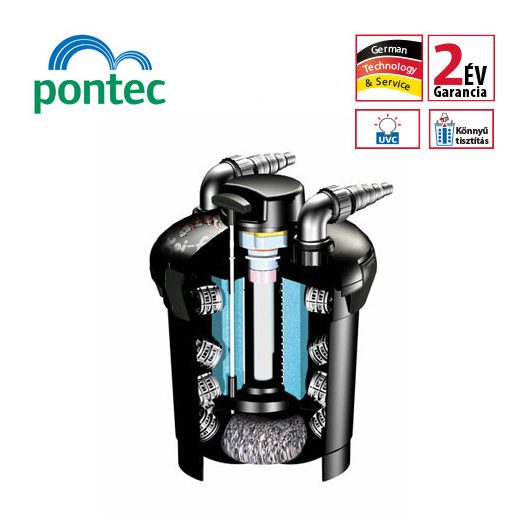 Pontec PondoPress 15000 Set UVC nyomásszűrő +  indító baktérium