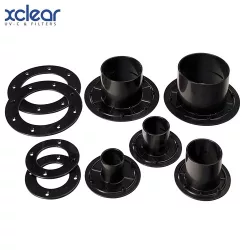   Xclear fólia és tertály átvezetés egyenes csatlakozó PVC csövekhez 75 mm