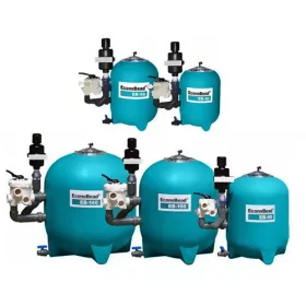   Aquaforte Econobead Beadfilters EB-40 gyöngyszűrő D:50 csövezéssel 1 1/2"-os váltószeleppel