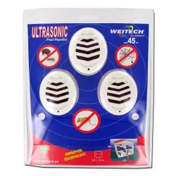   Ultrasonic Ultrahangos riasztó rágcsálók és mászó rovarok ellen 3 db 45 m2