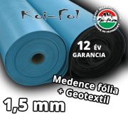   Koi-Fol Lágy PVC Tófólia Kék 1,5 mm + GEOTEXTILIA  ár/m2