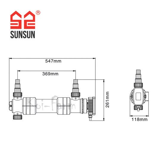 SunSun CUV-618 UV-C előszűrő 18 W
