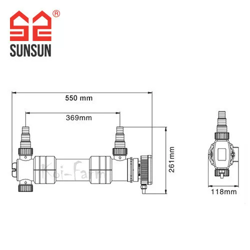 SunSun CUV-636 UV-C előszűrő 36 W
