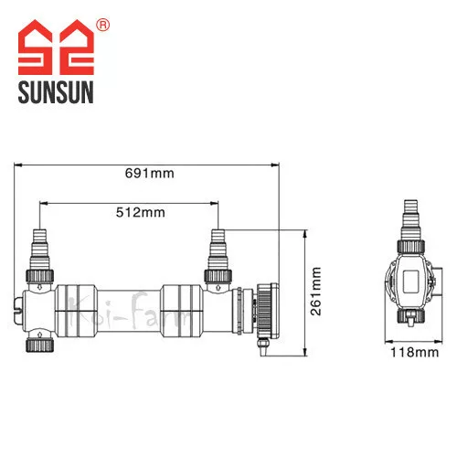 SunSun CUV-655 UV-C előszűrő 55 W